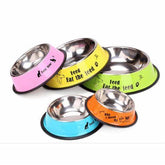 Bát Ăn Cho Chó Mèo Inox Đế Cao Su Chống Trượt Đủ Size - Paddy Pet Shop